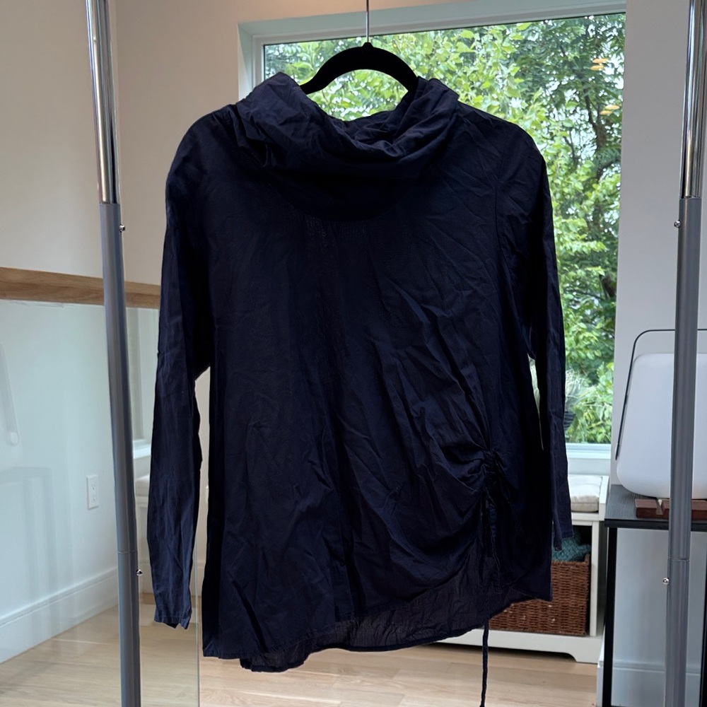 Navy Blue Cowl Hoodie